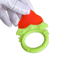 brinquedos de dentição de bebê em formato de fruta em forma de mordedor de silicone para bebês